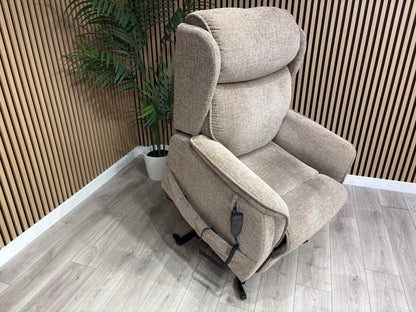 Furniture Village Fabric Rise & Recline Armchair, Mocha RRP £1499