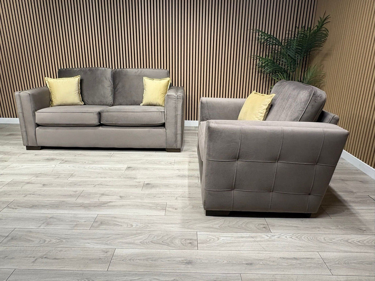 NEXT Sample Fabric 3 Seater Sofa + Love Chair Set - RRP £2498