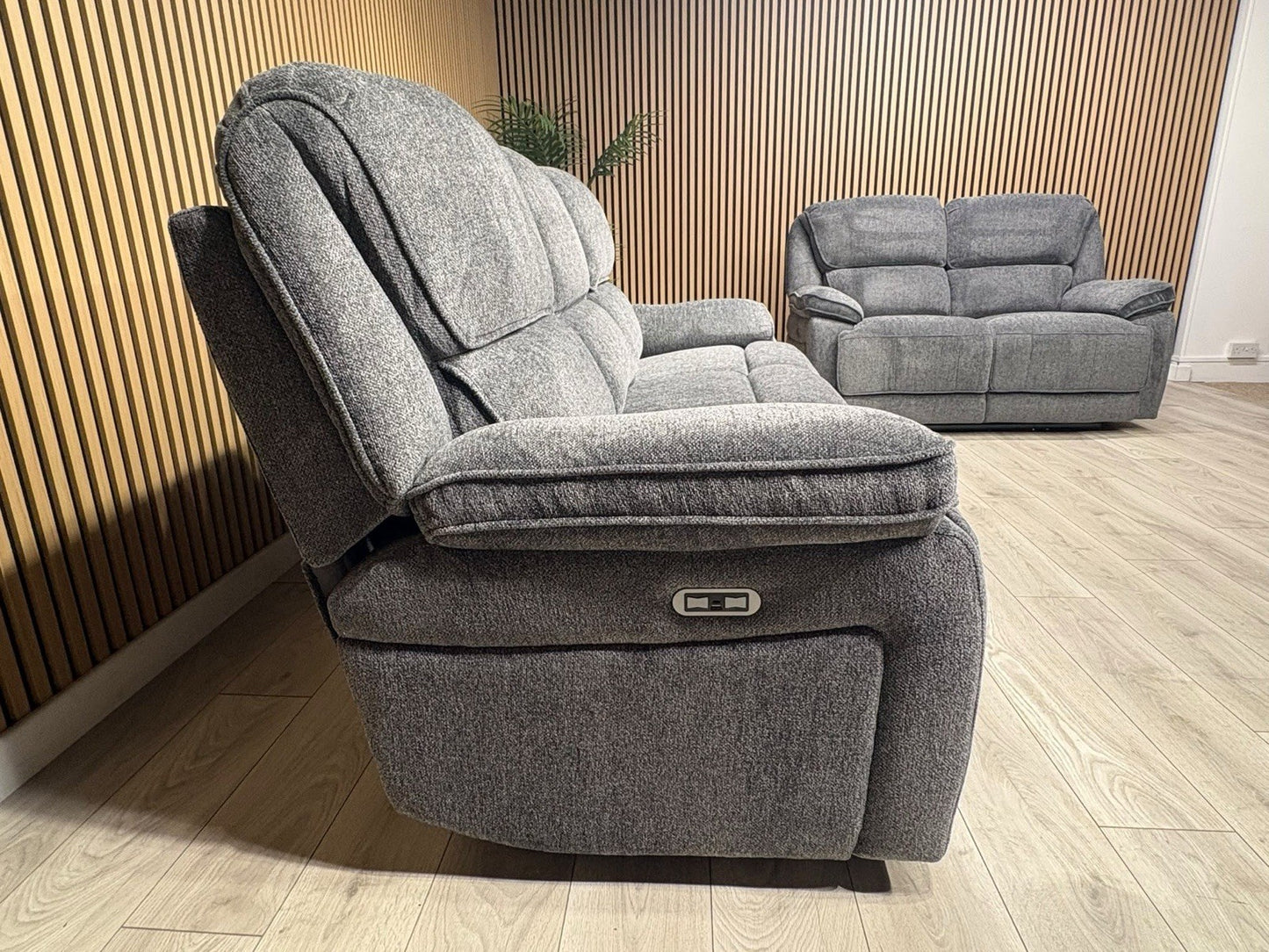 ORLANDO Fabric 3 Seater + 2 Seater Power Recliner Sofa Set - RRP £3398