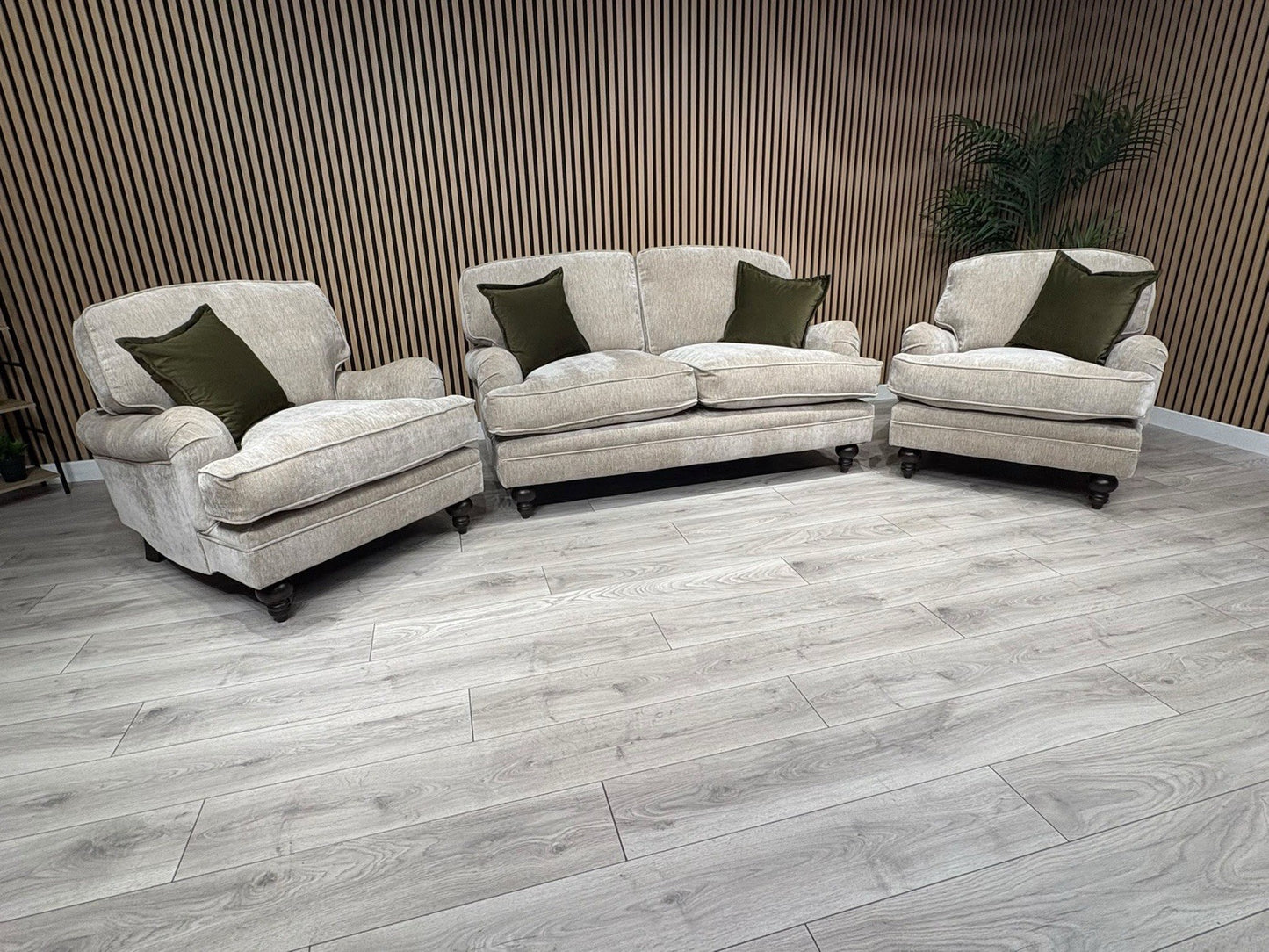 Laura Ashley HERITAGE Style Fabric 2 Seater Sofa + 2x Armchairs Set - RRP £3725