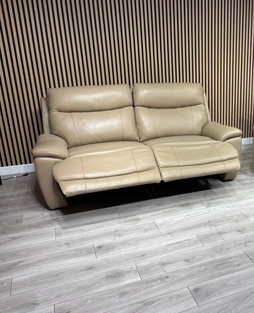 Furniture Village SLOANE Leather 3 Seater Power Recliner Sofa - RRP £1,395