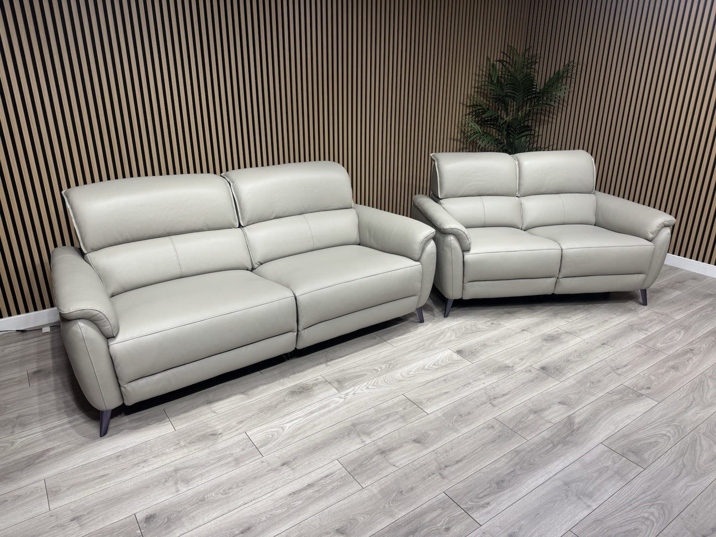 Furniture Village JUDE Style Leather 3 + 2 Seater Power Sofa Set - RRP £4,690