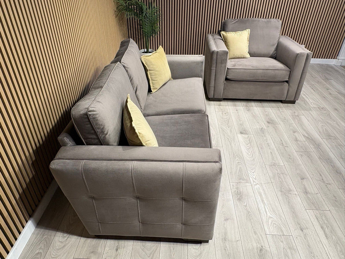 NEXT Sample Fabric 3 Seater Sofa + Love Chair Set - RRP £2498