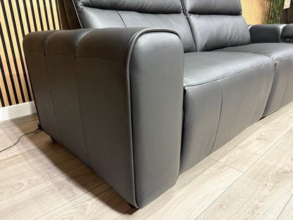 DFS Sample Bellagio Leather 3 Seater + 2 Seater Sofa Set, Power Recliners RRP: £3840