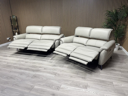 Furniture Village JUDE Style Leather 3 + 2 Seater Power Sofa Set - RRP £4,690