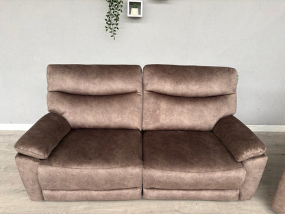 DFS - FAXON Fabric 3 Seater Sofa + Armchair, Power Recliner Sofa Set - RRP £1548