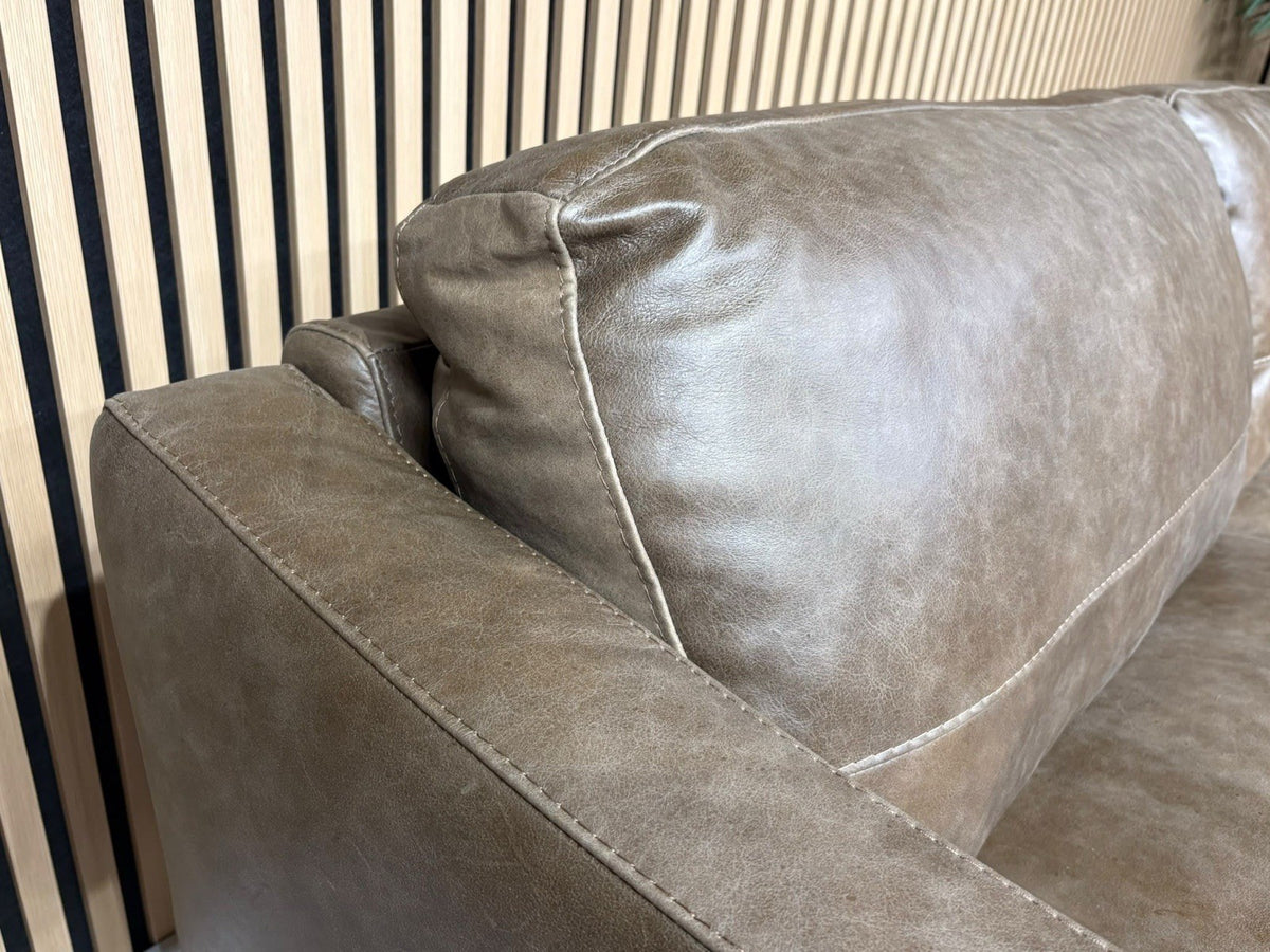 John Lewis BAILEY Style Leather 3 + 2 Seater Sofa Set, Chestnut - RRP £3978