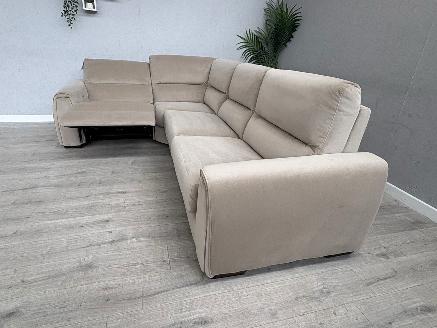 F.V Flex LHF Corner Sofa Bed with Power Recliner & Storage Arms - RRP £2945