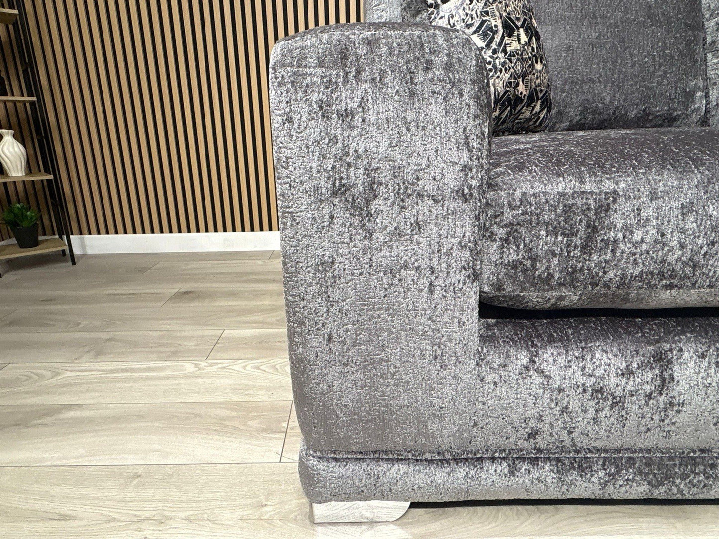 Deluxe Fabric Open End Chaise Corner Sofa + Footstool - RRP £2799