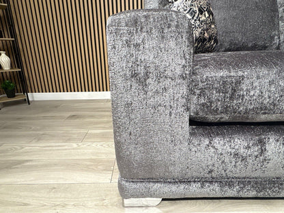 Deluxe Fabric Open End Chaise Corner Sofa + Footstool - RRP £2799