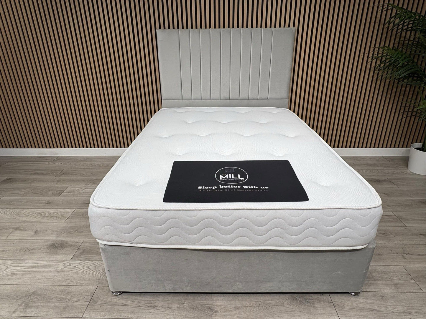 4ft6 Durham Bed Set, Inc Base + Headboard + Mattress (Storage Options Available)