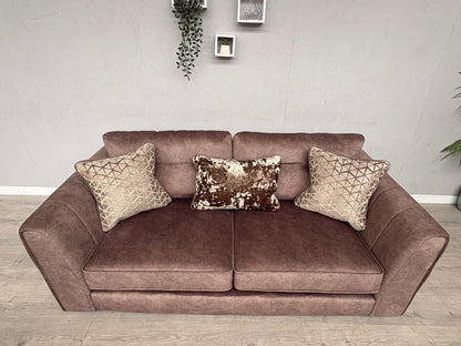 F.V MARIAH 3 Seater Fabric Classic Back Sofa + Storage Footstool - RRP £2590