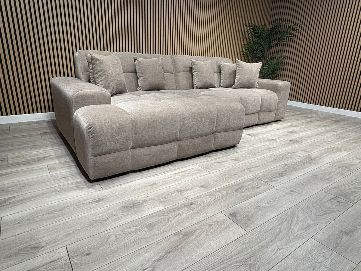 EVE CLOUD Large Fabric 3 Seater LHF Chaise Corner Sofa - RRP £2,299