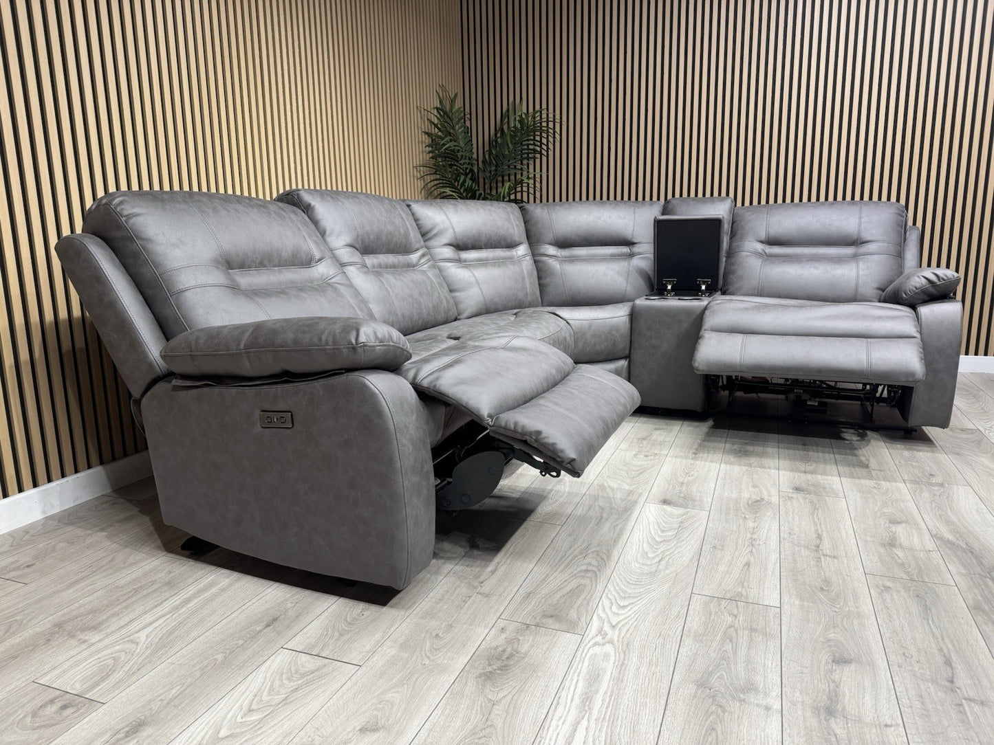 DFS Model Fabric Modular Corner Sofa + Console, Power Recliners - RRP £2,599