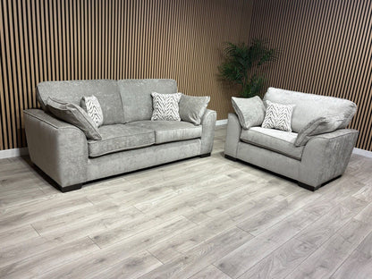NEXT Stamford Style Fabric 3 Seater Sofa + Love Chair Set - RRP £2250