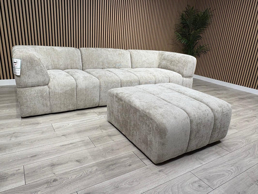 Taskers KIRWIN Large Fabric 3 Seater Sofa + Footstool - RRP £2,999