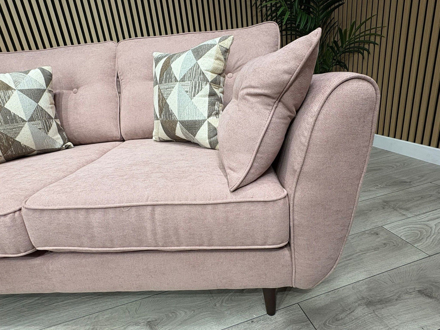 DFS - Zinc 3 & 2 Fabric Seater Sofa Set RRP £1799 Pink