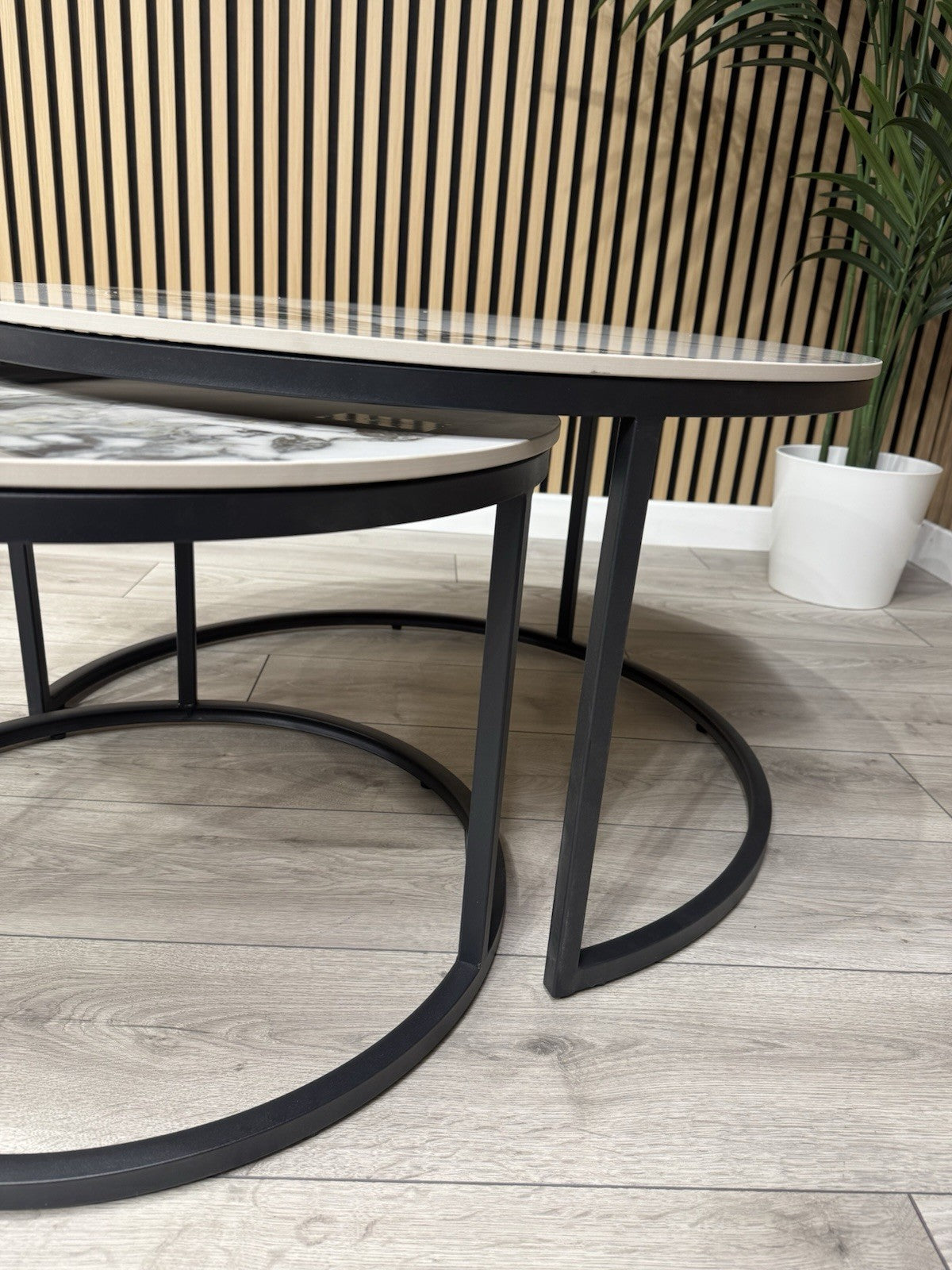 Furniture Village - Yoyo Nest Of Round Coffee Tables, White  - RRP £569