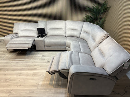 DFS - EXCALIBUR Fabric Large 2 Corner 2 Power Recliner Console Sofa - RRP £3,999