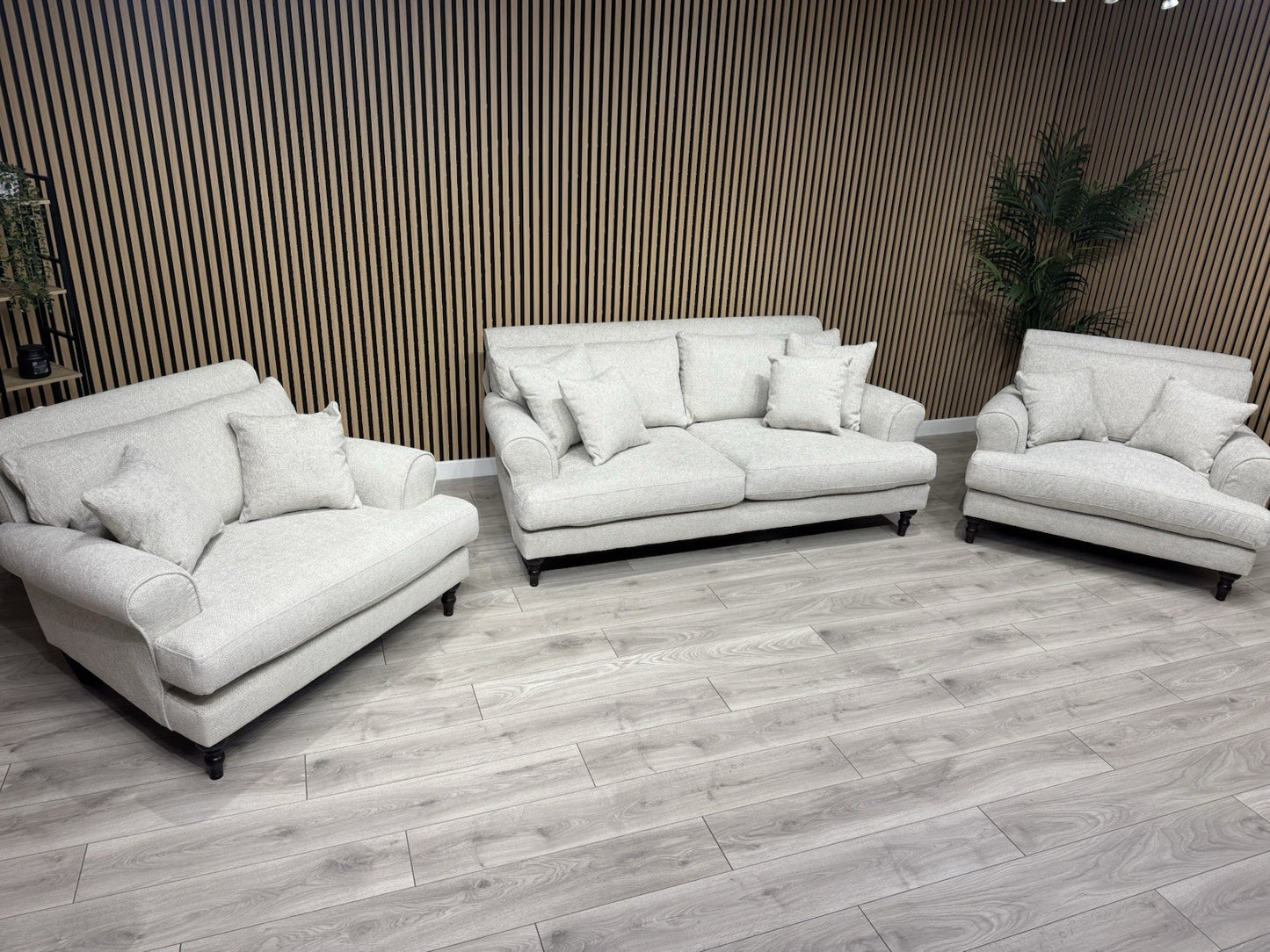 Laura Ashley LYNDEN Style Fabric 3 Seater Sofa + 2 x Armchairs Set - RRP £3395