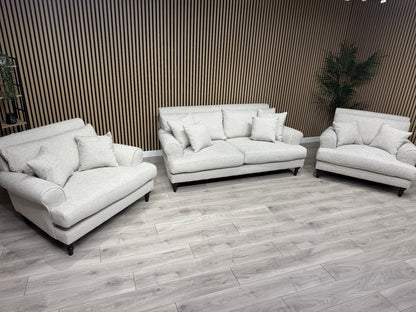 Laura Ashley LYNDEN Style Fabric 3 Seater Sofa + 2 x Armchairs Set - RRP £3395
