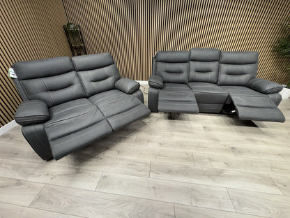 DFS Eiger Style Fabric 3+2 Seater Power Sofa Set RRP £2788