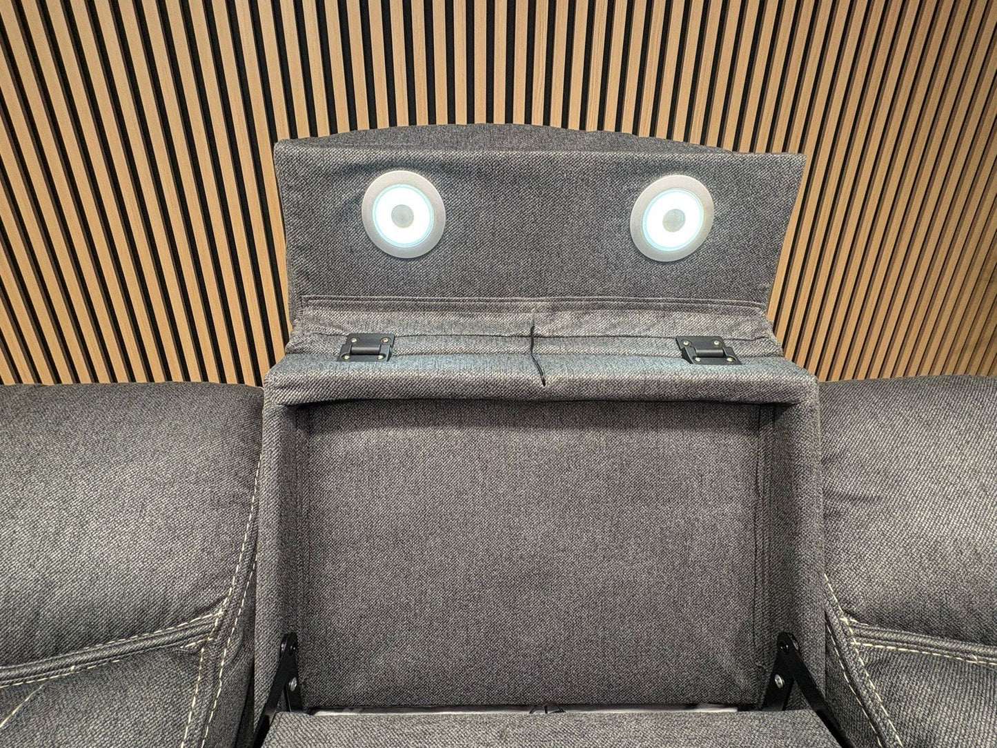 Galaxy Fabric 3 Seater + Armchair, Power Recliner Media Sofa Set - RRP £3190