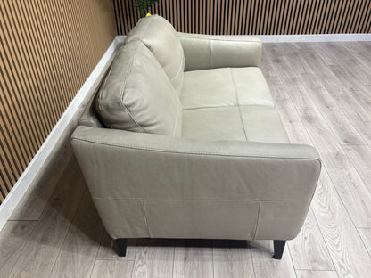 John Lewis BAILEY Style 2 Seater Stone Leather Sofa RRP £1695