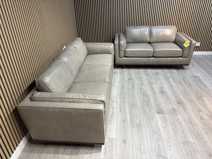 John Lewis Sample VALENCIA 3 Seater + 2 Seater Leather Sofa Set - RRP £4,398