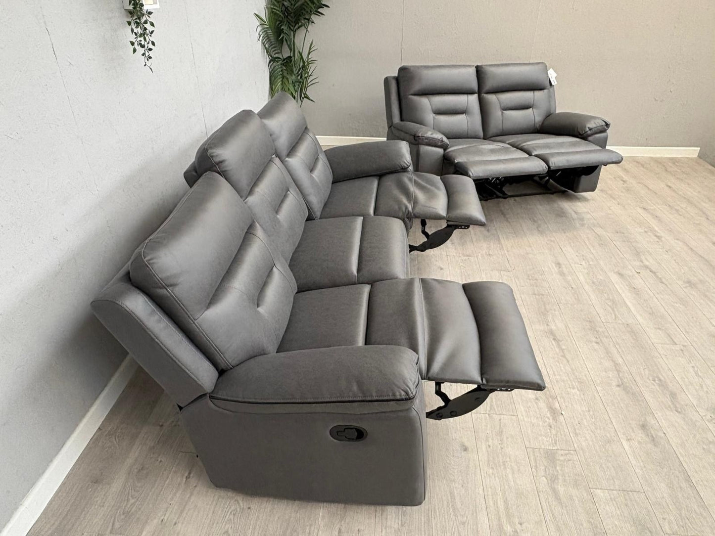 DFS New Braylan 3 Seater + 2 Seater Fabric Manual Recliner Sofa Set - RRP £1778