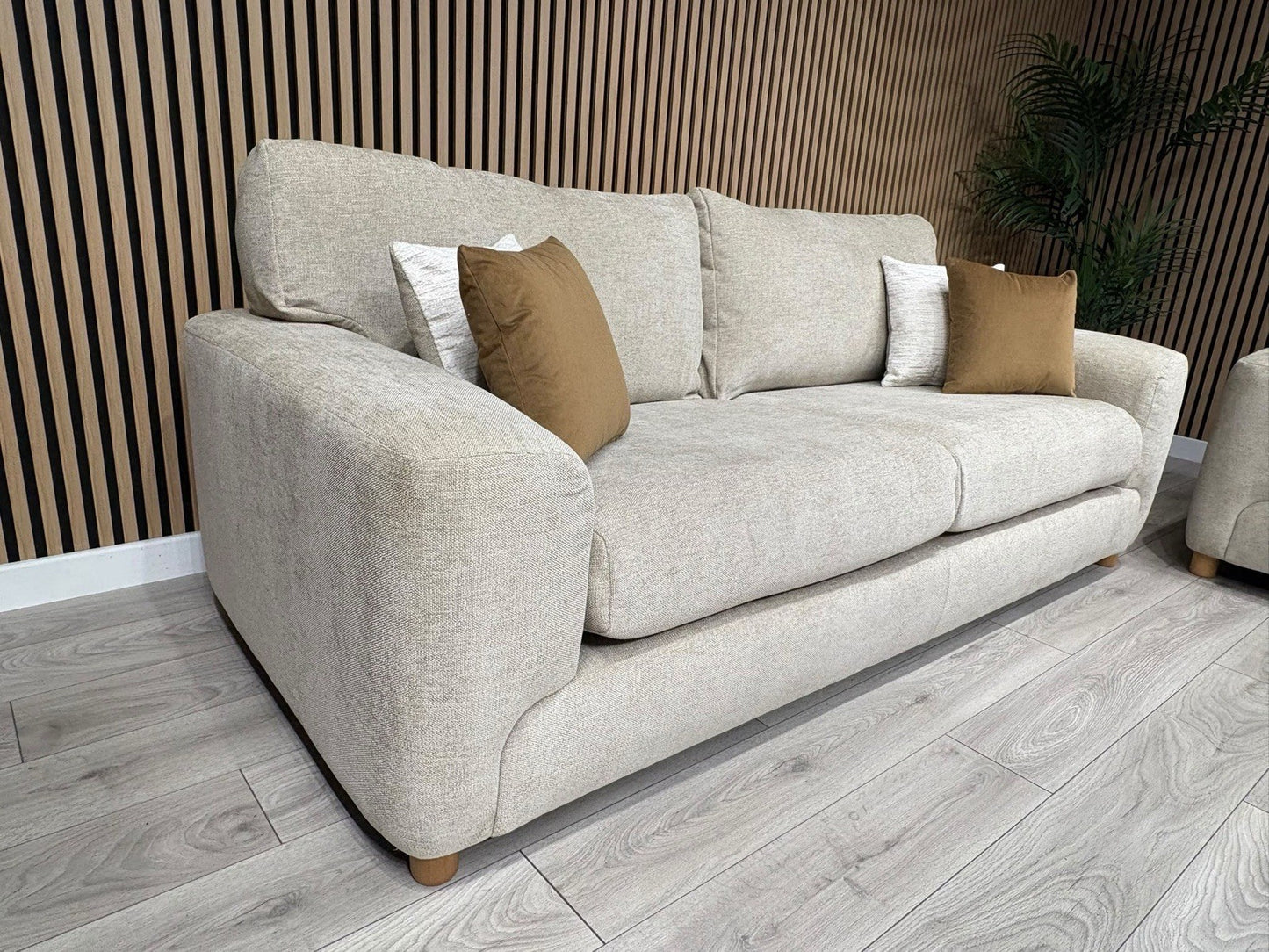 DFS Sample Enzo Fabric 3 Seater Sofa + Love Chair Set RRP £2599