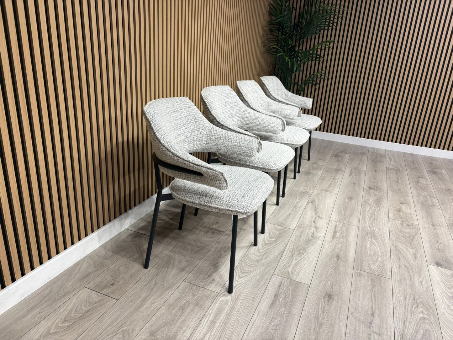 NEXT Sample - Textured natural dining chairs