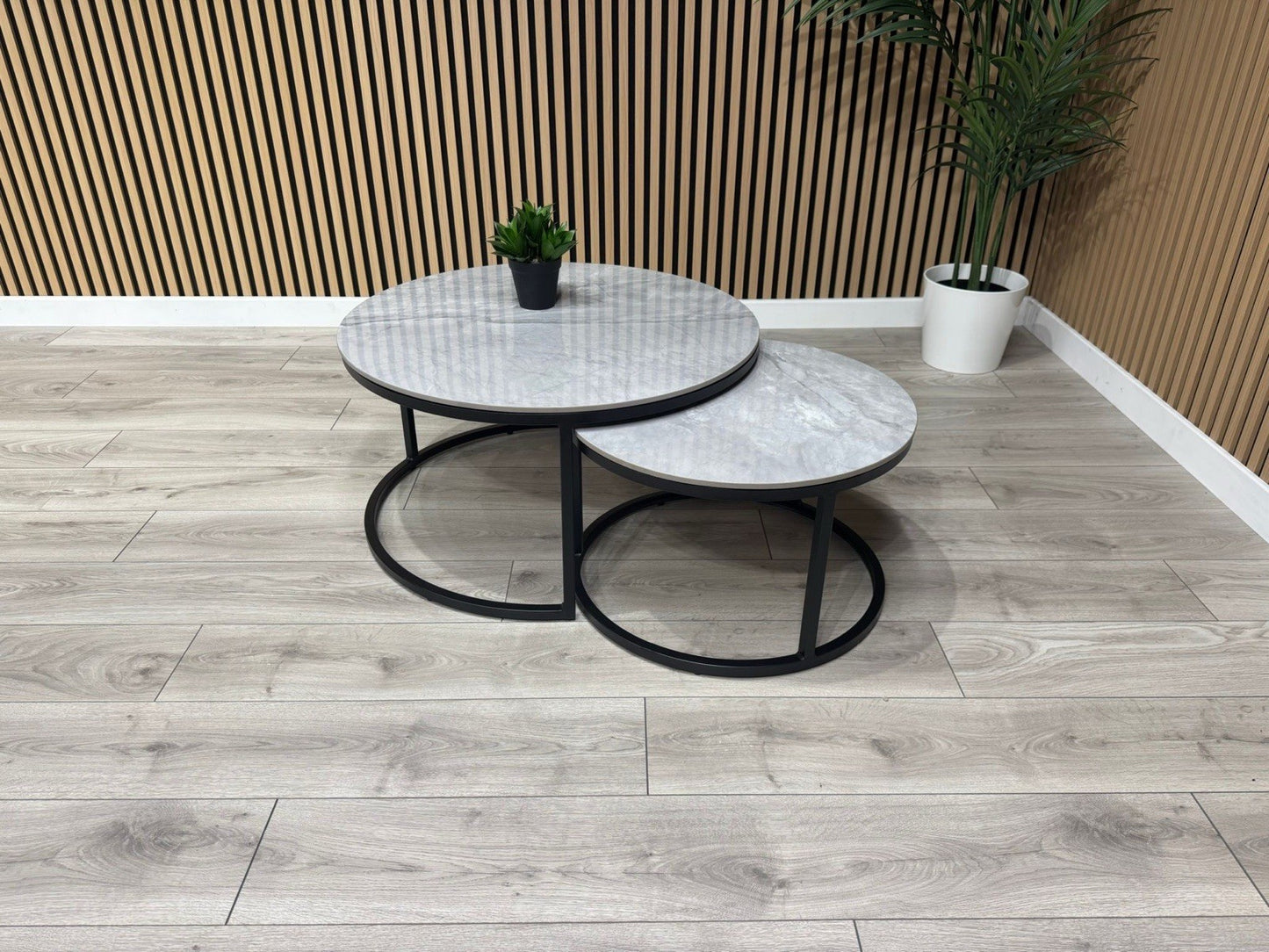 Furniture Village - Yoyo Nest Of Round Coffee Tables, Grey  - RRP £569