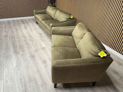John Lewis BAILEY Style Fabric 3 Seater + 2 Seater Sofa Set, Olive - RRP £2,978