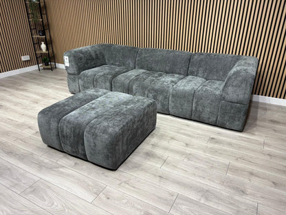 Taskers KIRWIN Large Fabric 3 Seater Sofa + Footstool - RRP £2,999