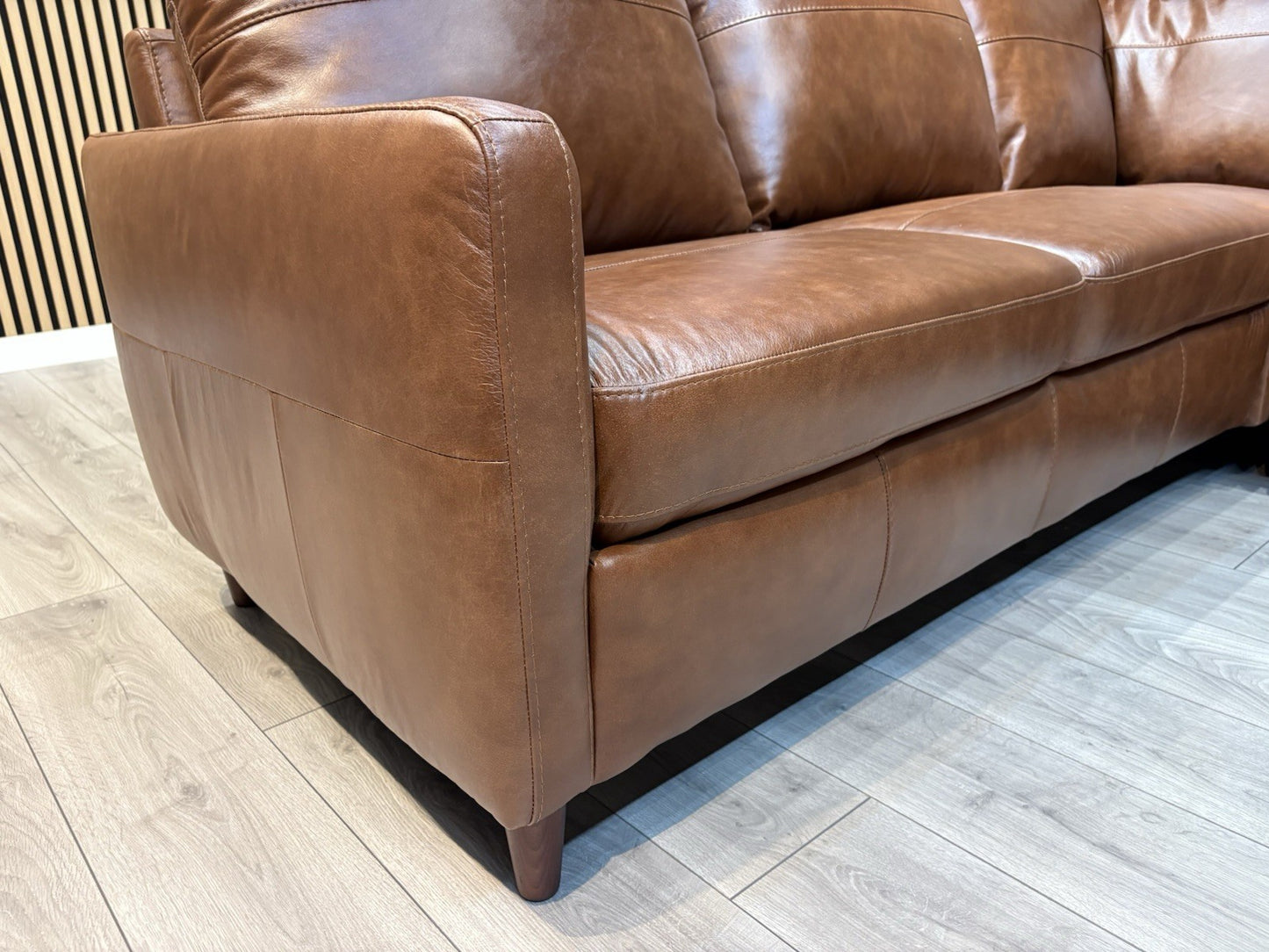 John Lewis BAILEY Style Leather 2 Corner 2 Sofa, Tan - RRP £3,679