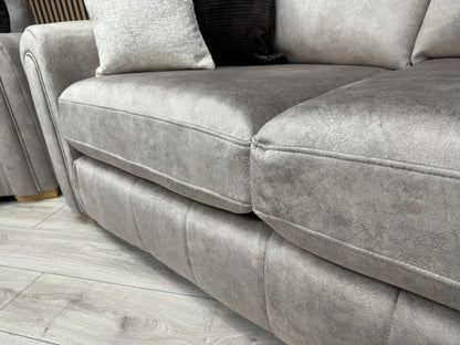 DEVINE Glamour Fabric 2 Seater Sofa Stone