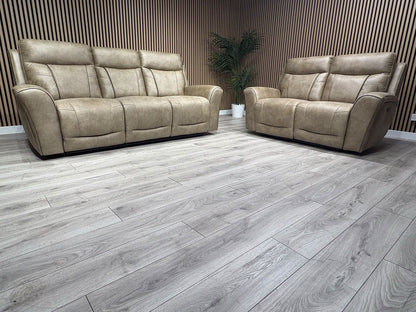 DFS 3 Seater + 2 Seater Fabric Power Recliner Sofa Set - RRP £3698