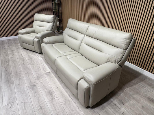 Furniture Village CINEMAX Leather 3 Seater Sofa + Armchair - RRP £2,890
