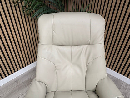 Relaxed Swivel Recliner Chair + Footstool RRP £1099