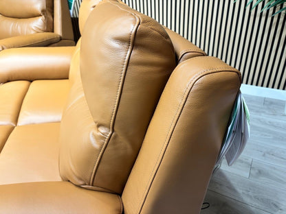 Furniture Village PANACHE Style Leather 3 + 2 Seater Power Recliner Sofa Set