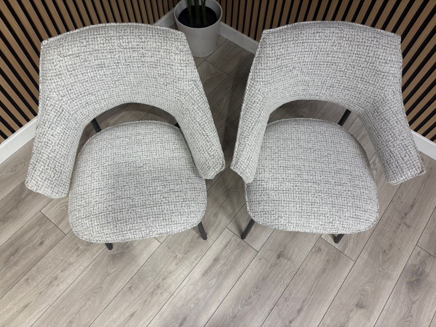 NEXT Sample - Textured natural dining chairs