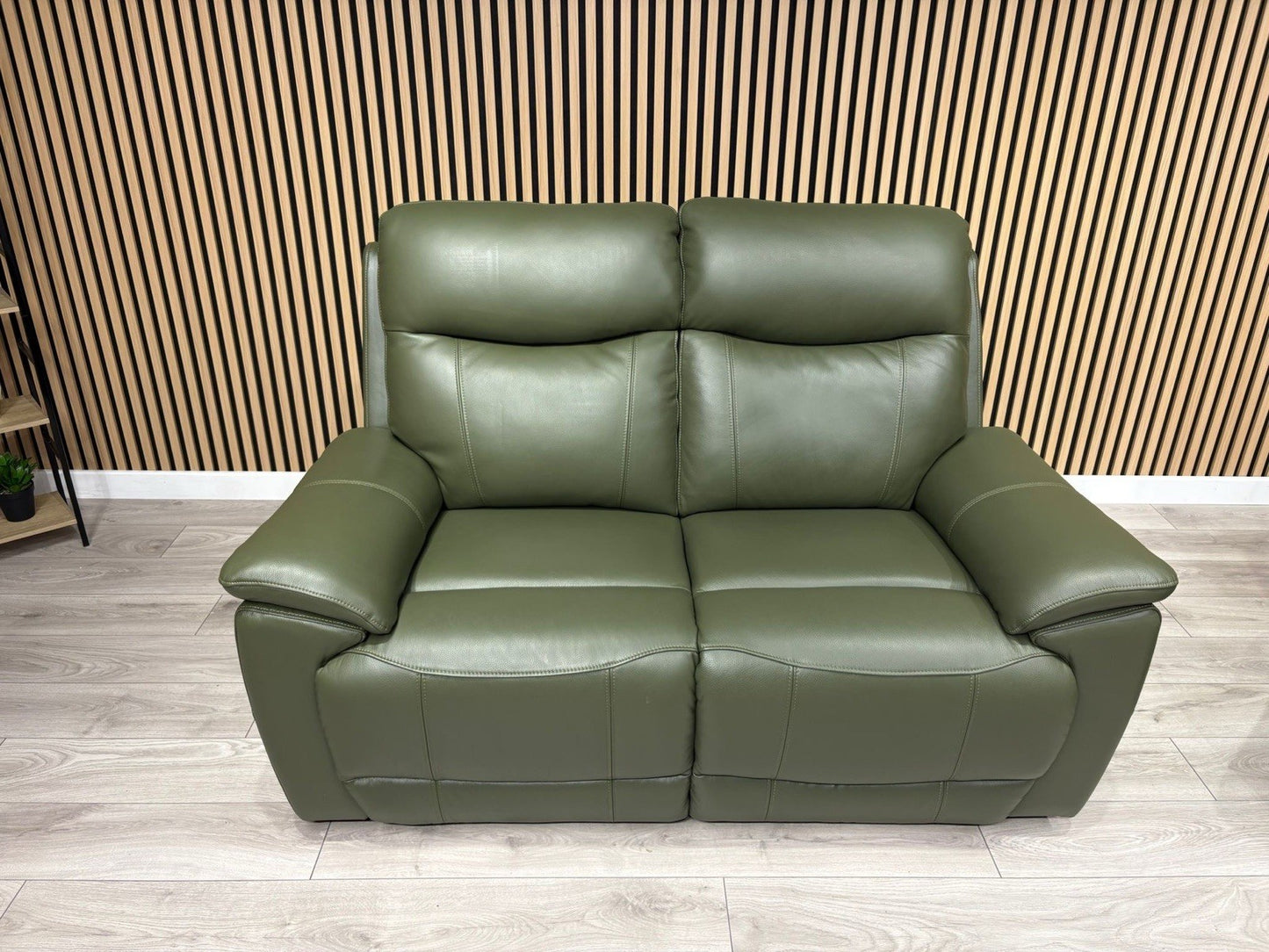 Furniture Village - SLOANE Leather 2 x 2 Seater Sofa Set, Oslo Pine - RRP £2,190