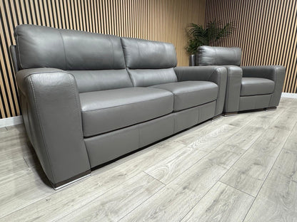 ScS - Sisi Italia LUCCA Leather 3 Seater Sofa + Armchair Set - RRP £3898