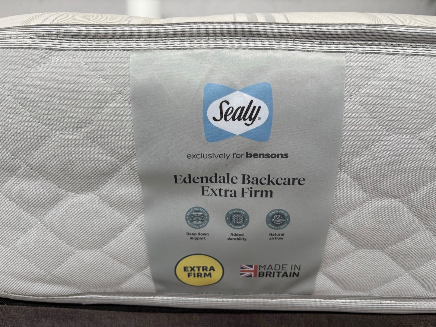 Sealy EDENDALE Backcare Extra Firm 4ft 6 Double Mattress - RRP £999
