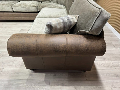 Oakfurnitureland DARWIN 2 Corner 2 Large Fabric Corner Sofa - RRP £2899