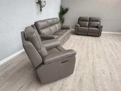 Furniture Village RAVEN Leather 3 + 2 Seater + Armchair Power Recliner Sofa Set