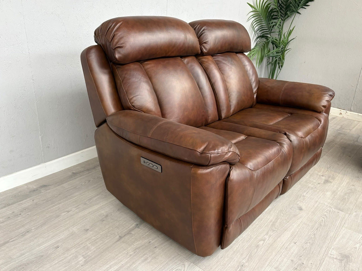 DFS Bravado Leather 2+2 Seater Power Recliner Sofa Set - RRP £3798