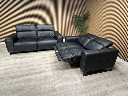 MARELLA 3 Seater + 2 Seater Power Recliner Leather Sofa Set RRP £4399