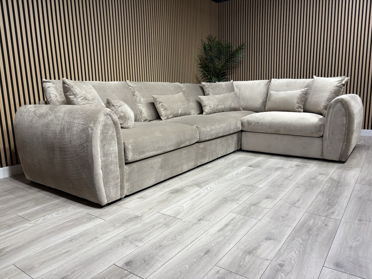 Sofology MARBLE ARCH Style Fabric RHF Corner Sofa, Beige - RRP £3,599